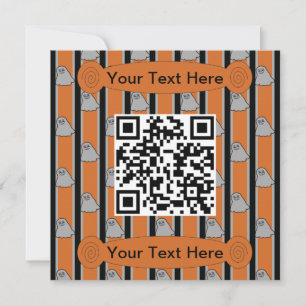 Invitation Amusement et fantaisie Halloween Ghost QR Code