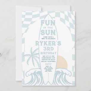 Invitation Amusez-Vous Dans Le Surf Soleil Surfboard Annivers