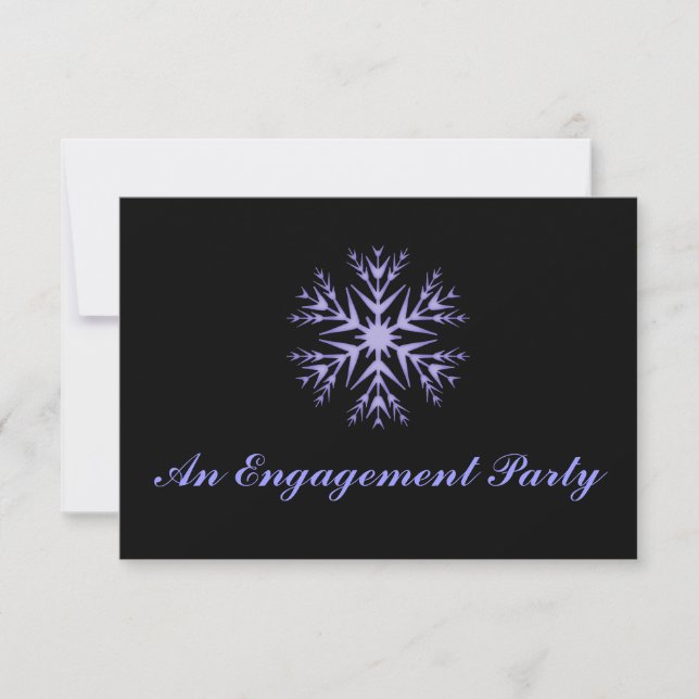 Invitation "An Engagement Party" - Winter Blue Snowflake (a) (Devant)