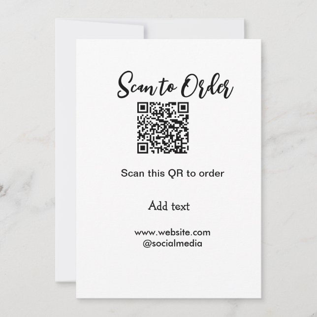 Invitation Analyser pour commander analyser le code QR ajoute (Devant)