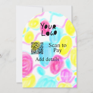 Invitation Analyser pour payer ajouter Q R logo de l'entrepri