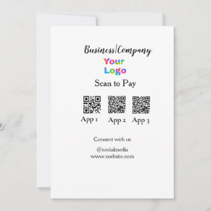 Invitation Analyser pour payer le logo de l'entreprise Q R co