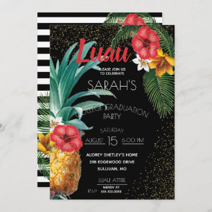 Invitation Ananas & Fleurs tropicales
