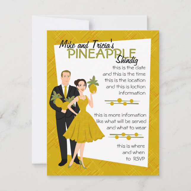 Invitation Ananas Shindig (Devant)