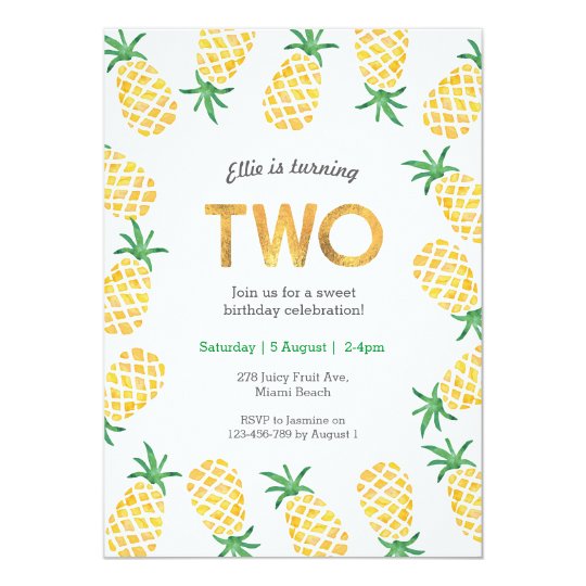 Invitation Ananas Tropical De L Invitation D Anniversaire Zazzle Fr