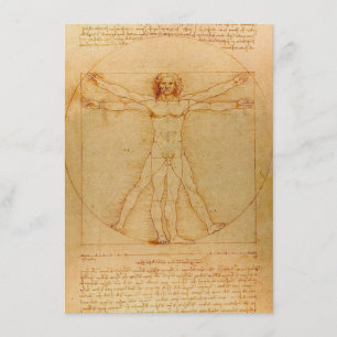 Invitation Anatomie humaine, homme de Vitruvian par Leonardo