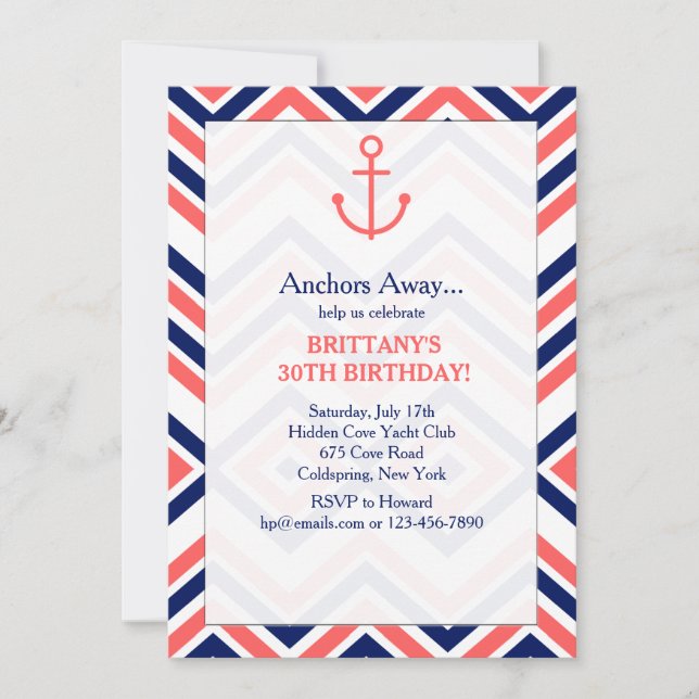 Invitation Anchor Argyle (Devant)