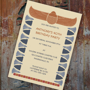 Invitation Ancien dendroctone du scarab égyptien personnalisé