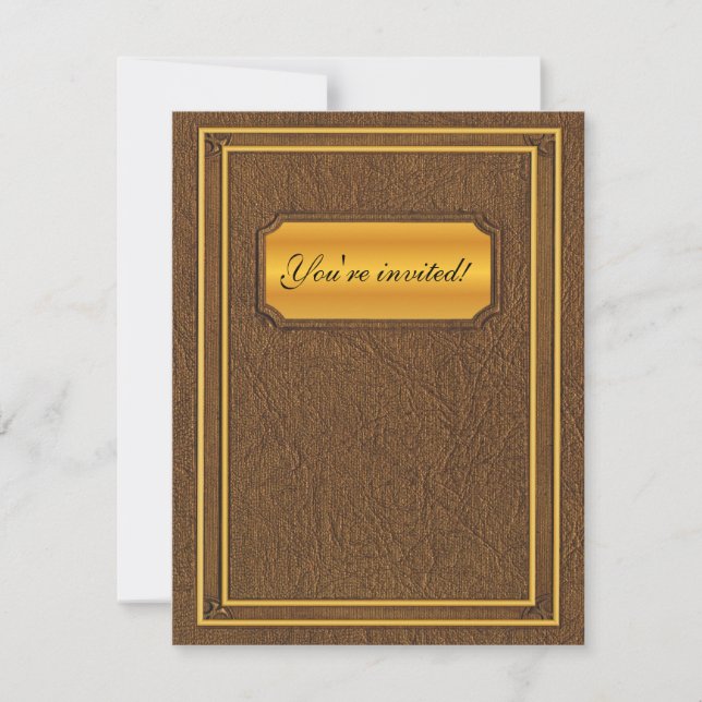 Invitation Ancien mariage de livre de couverture (Devant)