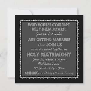 Invitation Ancien Mariage de tableau de bord rustique