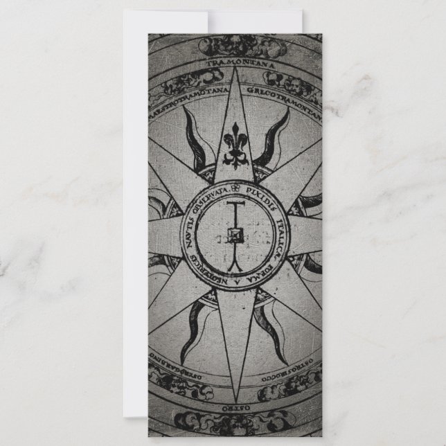 Invitation Ancien Rose Compass (Devant)