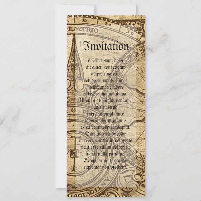Invitation Ancien Rose Compass (Devant)