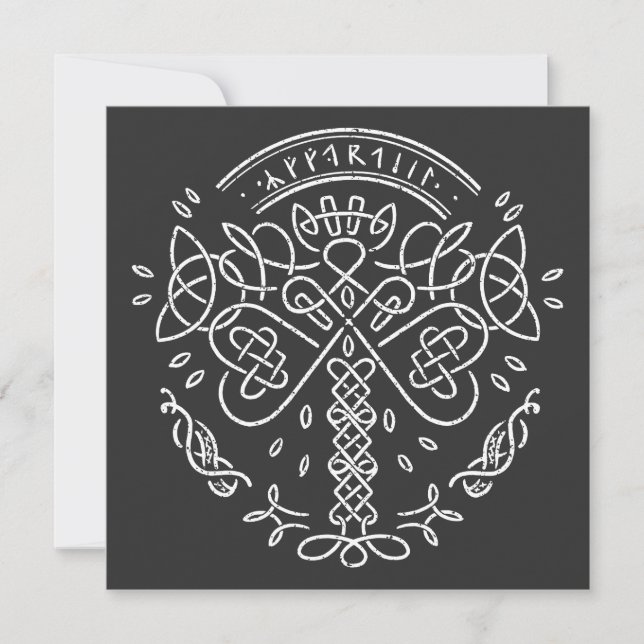 Invitation Ancien Viking Celtic Knotwork - Arbre de vie (Devant)