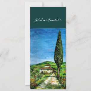 Invitation ANCIENNE MAISON DE FERME EN CHIANTI, bleu vert rou