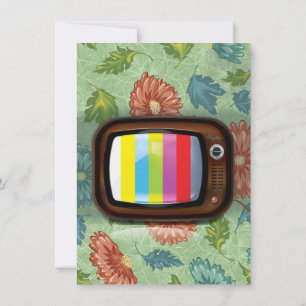 Invitation Ancienne télévision CRT vintage