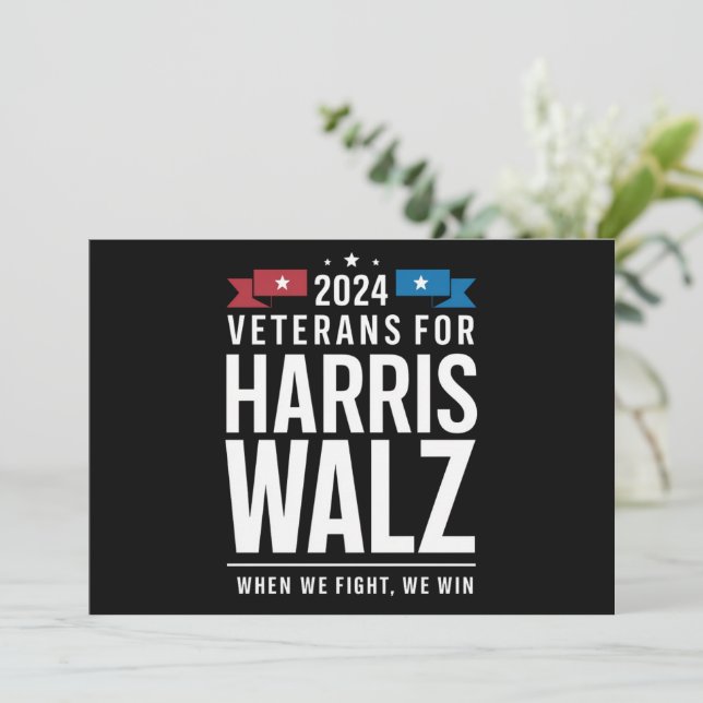 Invitation Anciens Combattants Pour Harris Walz Présidentiell (Debout devant)
