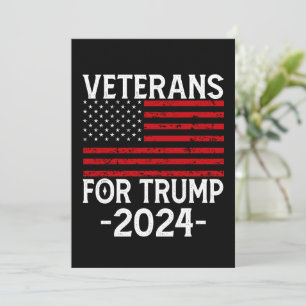 Invitation Anciens combattants pour Trump 2024 Pro Trump