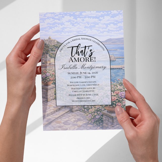 Invitation Ancona Mariage Italien Thématique (Ancona Italian Themed Bridal Shower Invitations
)