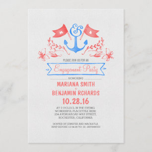 Invitation Ancrage nautique vintage plage