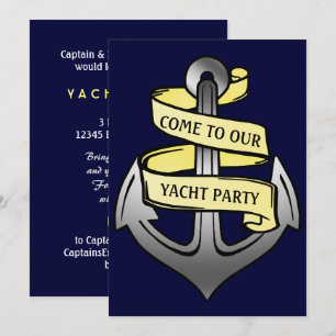 Invitation Ancre de bateau personnalisable