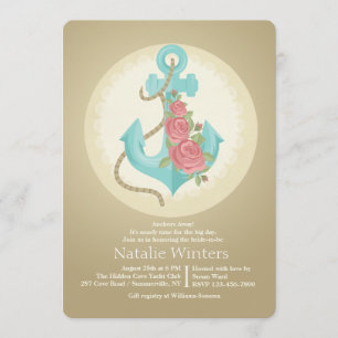 Invitation Ancre et Roses