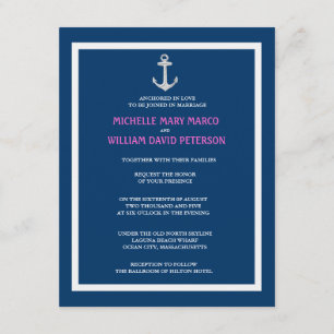 Invitation ANCRE l Destination nautique Mariage thématique