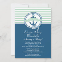 Ancre moderne Baby shower neutre nautique
