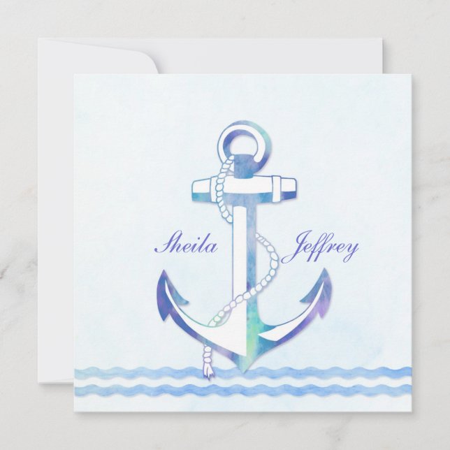 Invitation Ancre nautique Fancy Mariage nautique (Devant)
