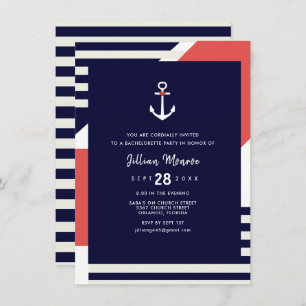 Invitation Ancre nautique moderne Striment