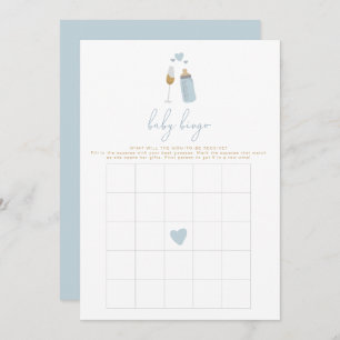 Invitation ANDI Blue Poppin' Bouteilles Baby shower Bingo Jeu