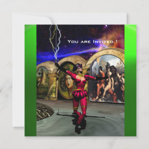 Invitation ANDROID BALLET, Red Green Blue Science Fiction