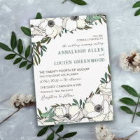 Anémones blanches Eucalyptus Mariage traditionnel