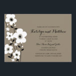 Invitation Anéone moderne | Dîner de répétition<br><div class="desc">DE LA COLLECTION MARIAGE ANEMONE MODERNE : Fleurs d'anémones blanches et bronzées dans un design moderne pour votre dîner de répétition Mariage avec un arrière - plan Kraft Tan. Un motif en vichy bronzé, noir et blanc au fond de l'invitation. Si vous voulez une autre couleur fleur d'anémone ou tout...</div>