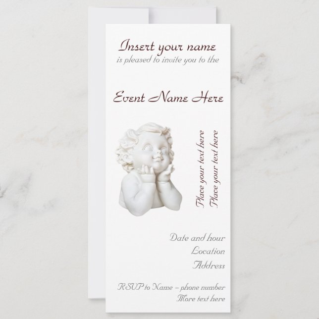 Invitation Ange blanc (Devant)