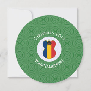 Invitation Ange du drapeau tchadien Noël Personnalisé