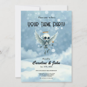 Invitation Ange squelette – Le côté doux de l'au-delà.