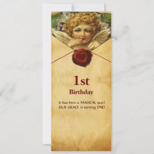 Invitation ANGEL HEART WAX SEAL PARCHMENT Premier anniversair