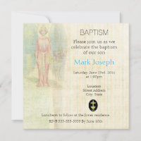 Angel sur une texture Vintage Baptismal