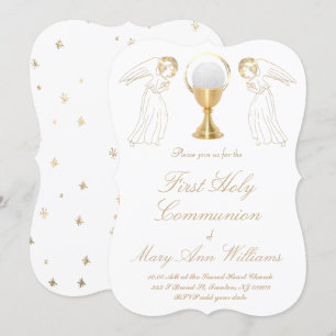 Invitation Anges de la première sainte communion