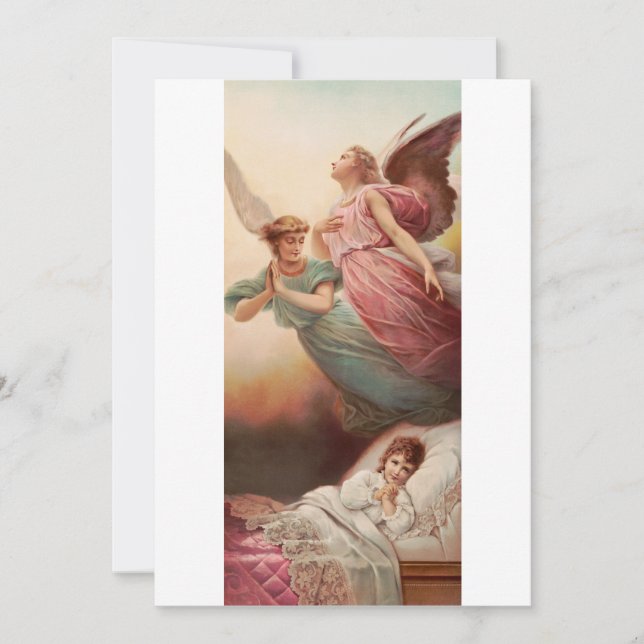Invitation Anges gardiens avec enfant (Devant)