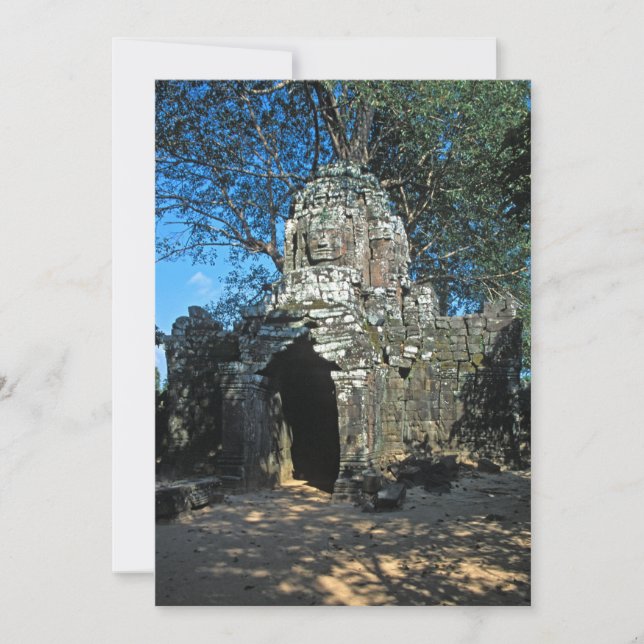 Invitation Angkor wat, temple Ta som - Cambodge, Asie (Devant)