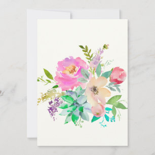 Invitation Anglais Monogramme de jardin après-midi