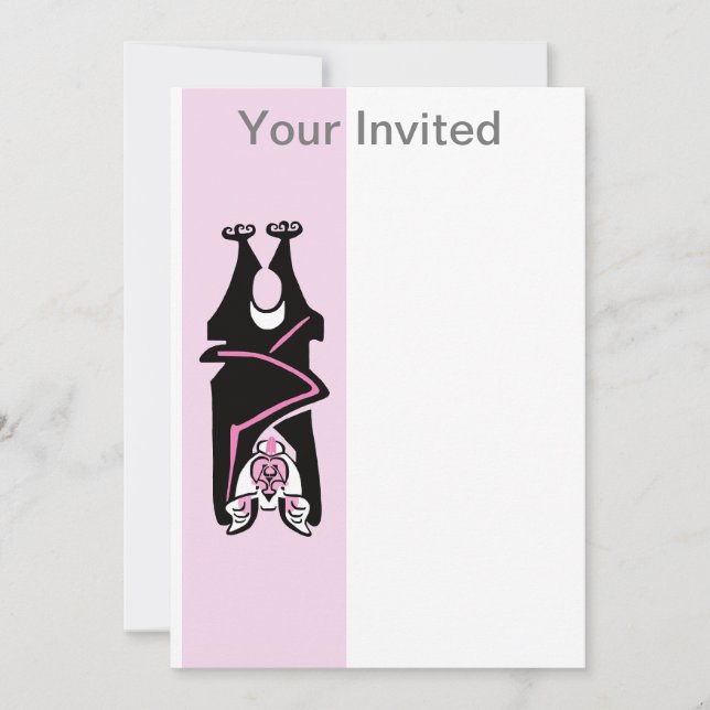 Invitation Animal de fête - Fou des chauves-souris - Hallowee (Devant)