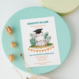 Invitation Animal Kid Preschool Photo Party Graduation