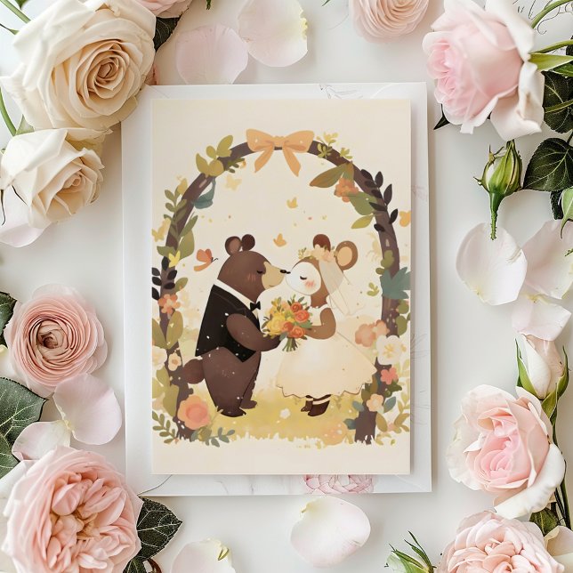 Invitation Animal Mariage Mignonne Nature (Créateur téléchargé)