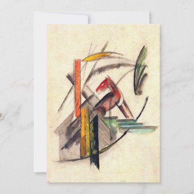 Invitation Animal par Franz Marc, Art Expressionniste Vintage (Devant)