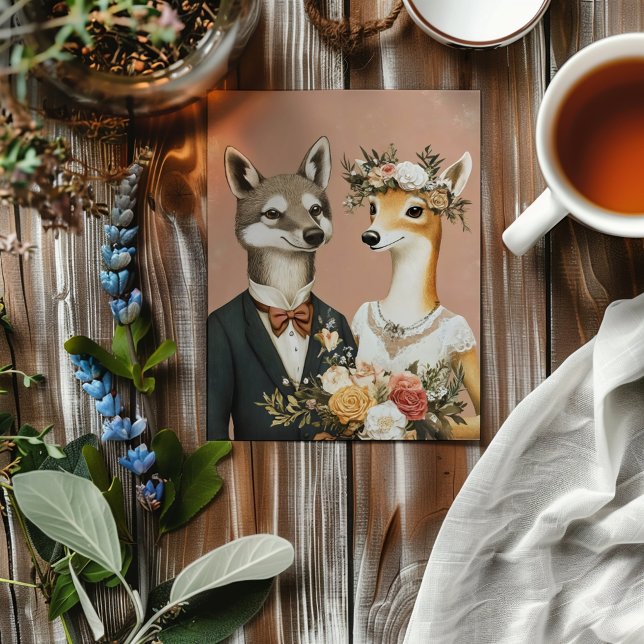 Invitation Animaux amusants Mariage (Créateur téléchargé)