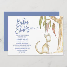 Animaux australiens | Baby shower Kangaroo & Joey