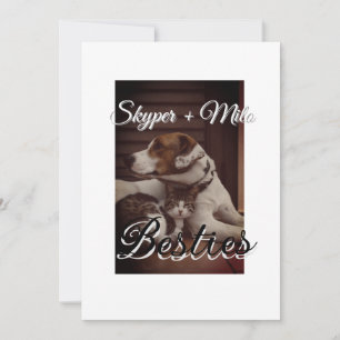 Invitation Animaux de compagnie amis besties ajouter nom anim