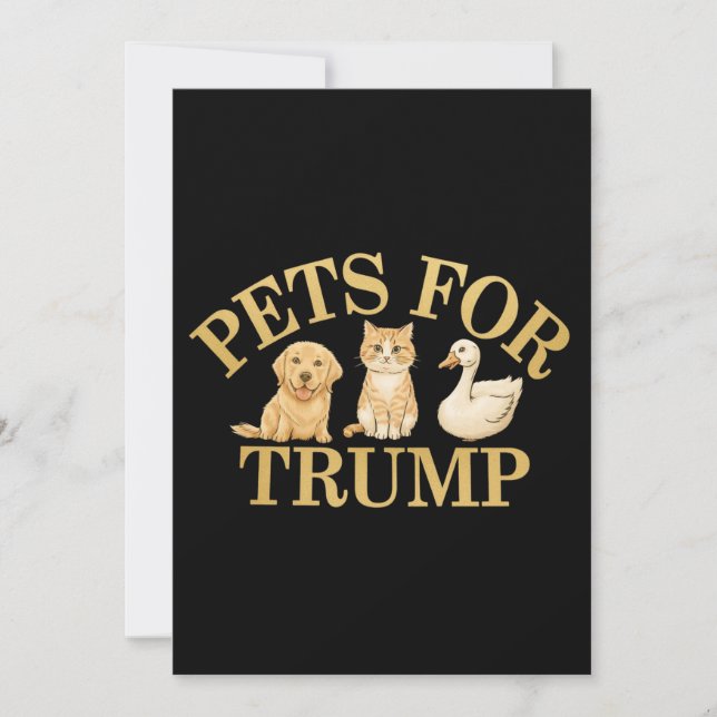 Invitation Animaux de compagnie pour Trump : montrer son sout (Devant)